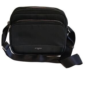 Le Tanneur Gaspard Black Small Crossbody Bag Nylon